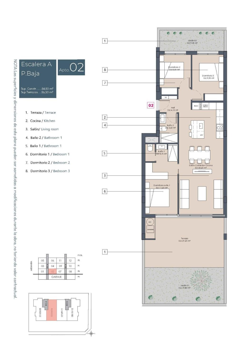 Dzīvoklis Benijofar, Alicante, Spānijā 3 istabas, 84 m2 Nr. 187182