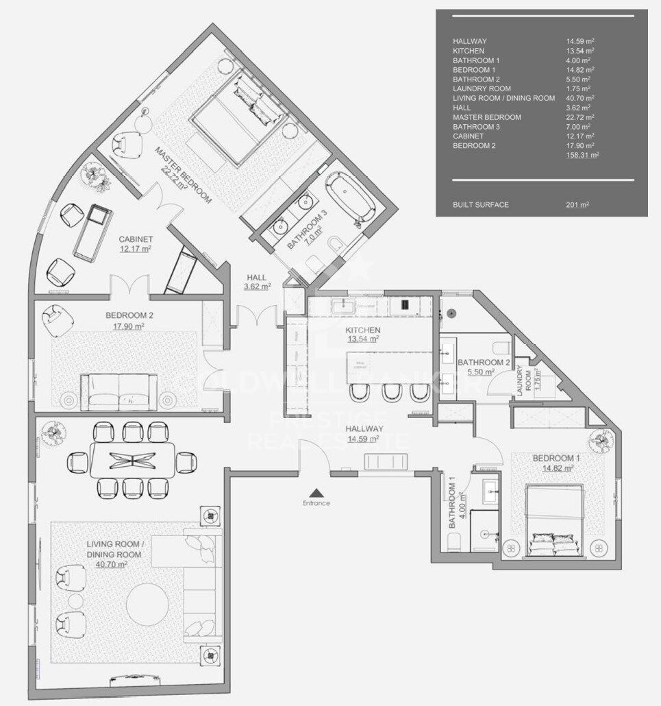 Apartament w Barcelona, Hiszpania 4 sypialnie, 201 mkw. nr 159434