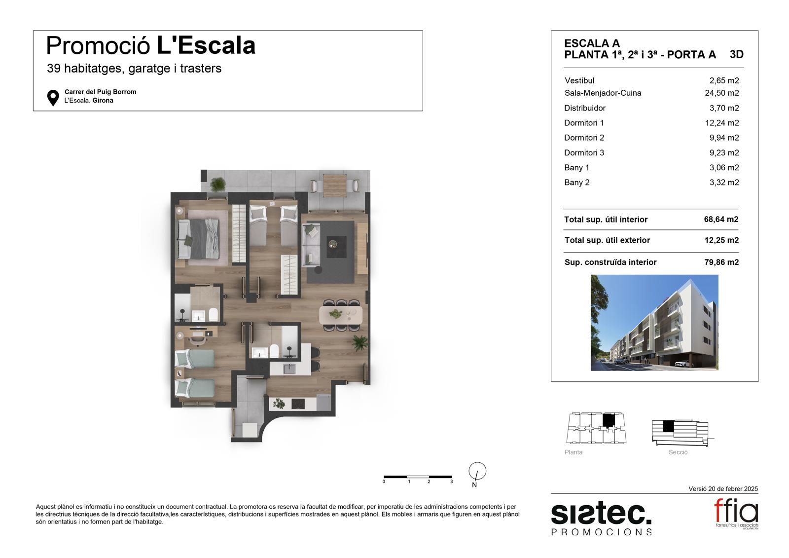Apartamento en Sitges, Barcelona, España 3 dormitorios, 79 m2 No. 167913