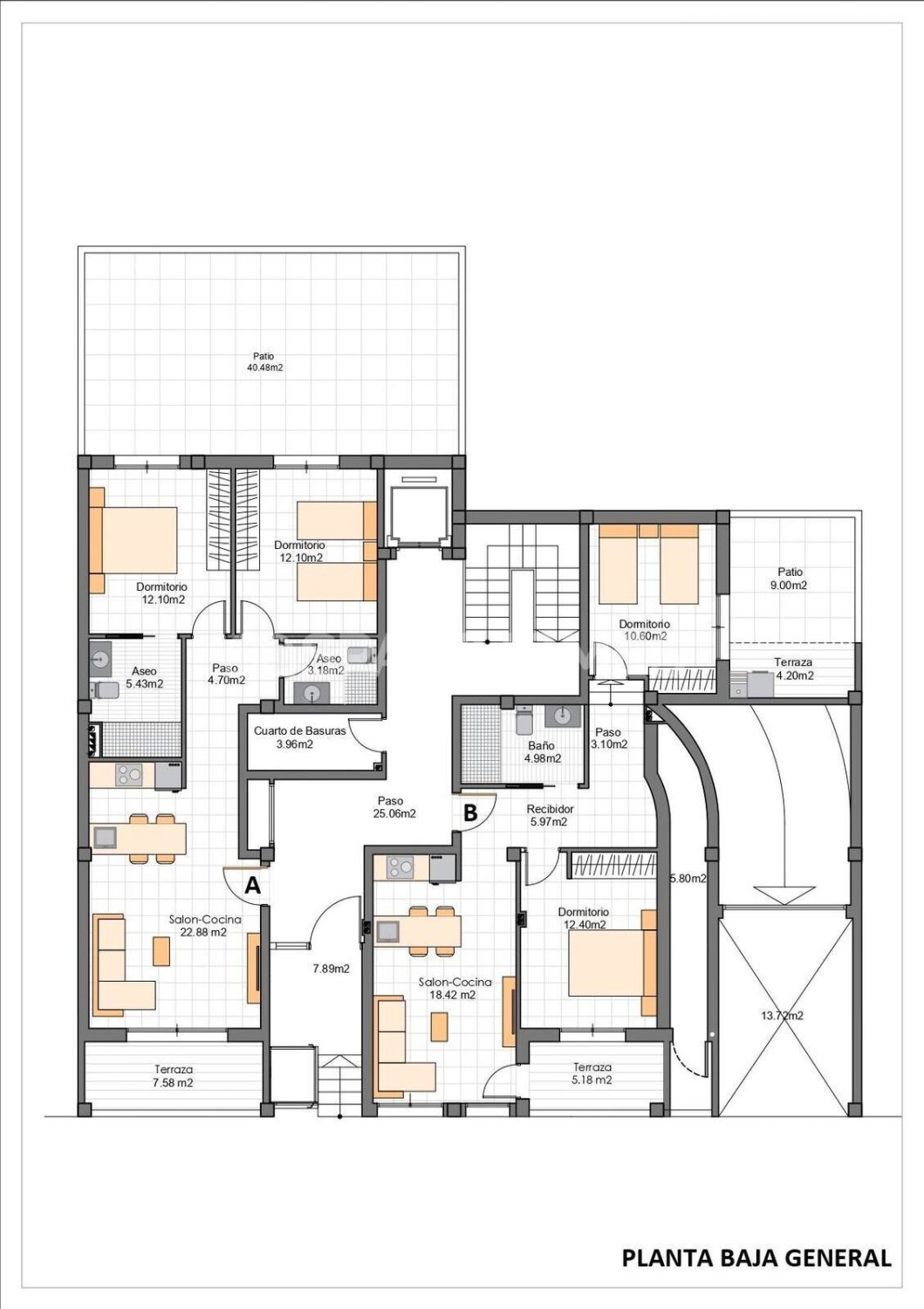 Penthäuser in San Pedro del Pinatar, Murcia, Spanien 2 Schlafzimmer, 71 m2 Nr. 168154