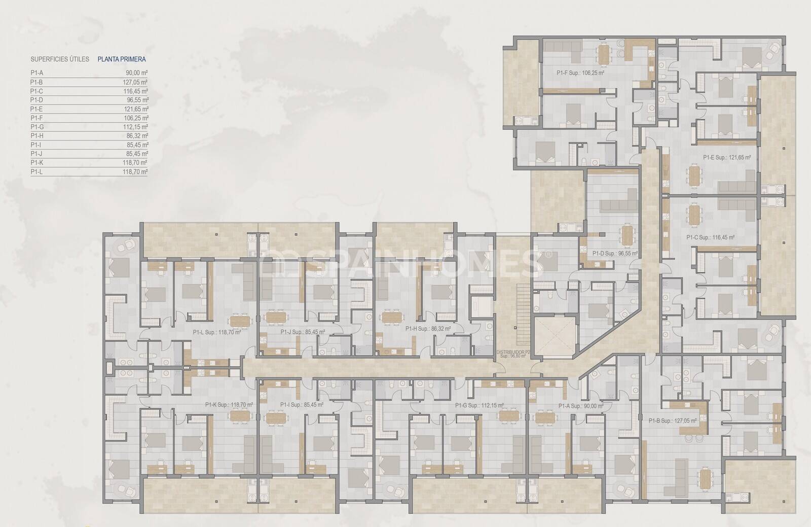 Penthauss Torre-Pacheco, Murcia, Spānijā 2 istabas, 80 m2 Nr. 70693