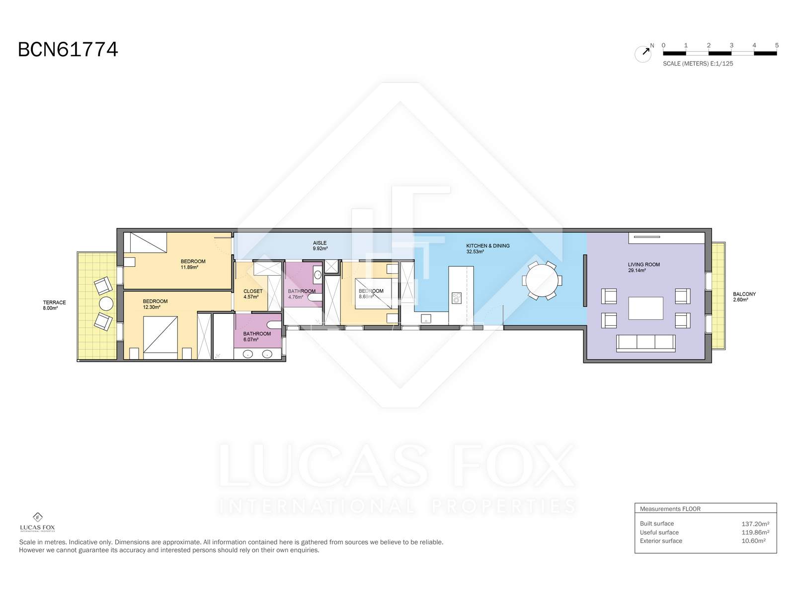 Huoneisto Barcelona, Espanja 3 makuuhuonetta, 137 m2 No. 150687