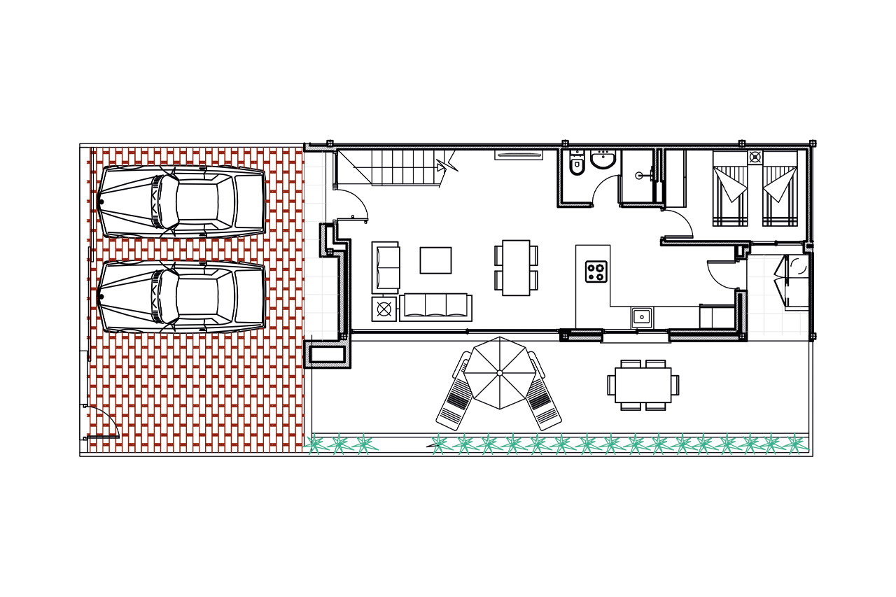 Dvīņu māja Denia, Alicante, Spānijā 3 istabas, 181 m2 Nr. 101600