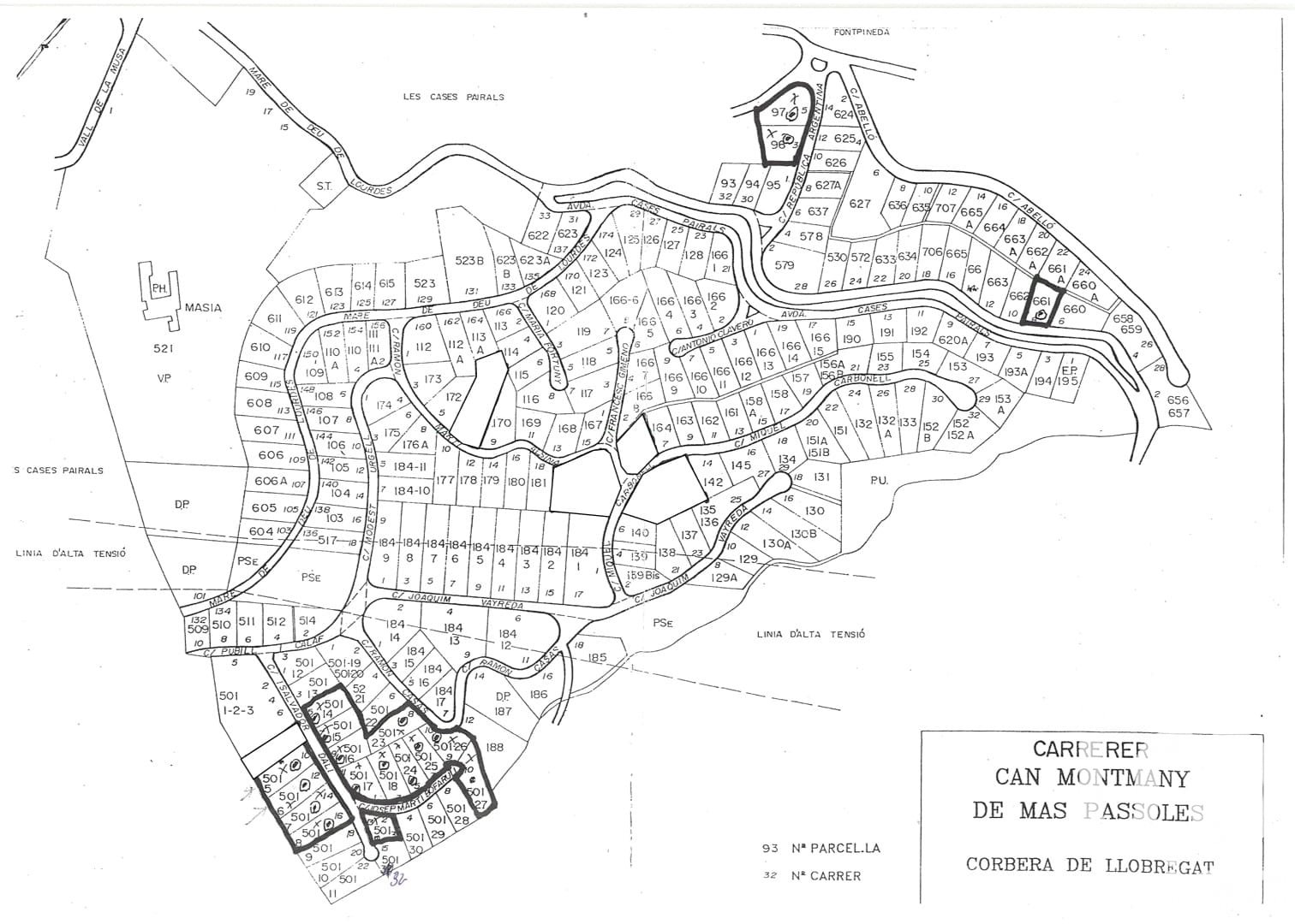 Tomt i Corbera de Llobregat, Barcelona, Spanien 480 kvm. Nr. 185681