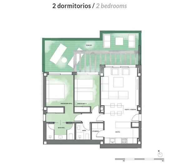 Lägenhet i Mijas, Malaga, Spanien 2 sovrum, 95 kvm. Nr. 169279