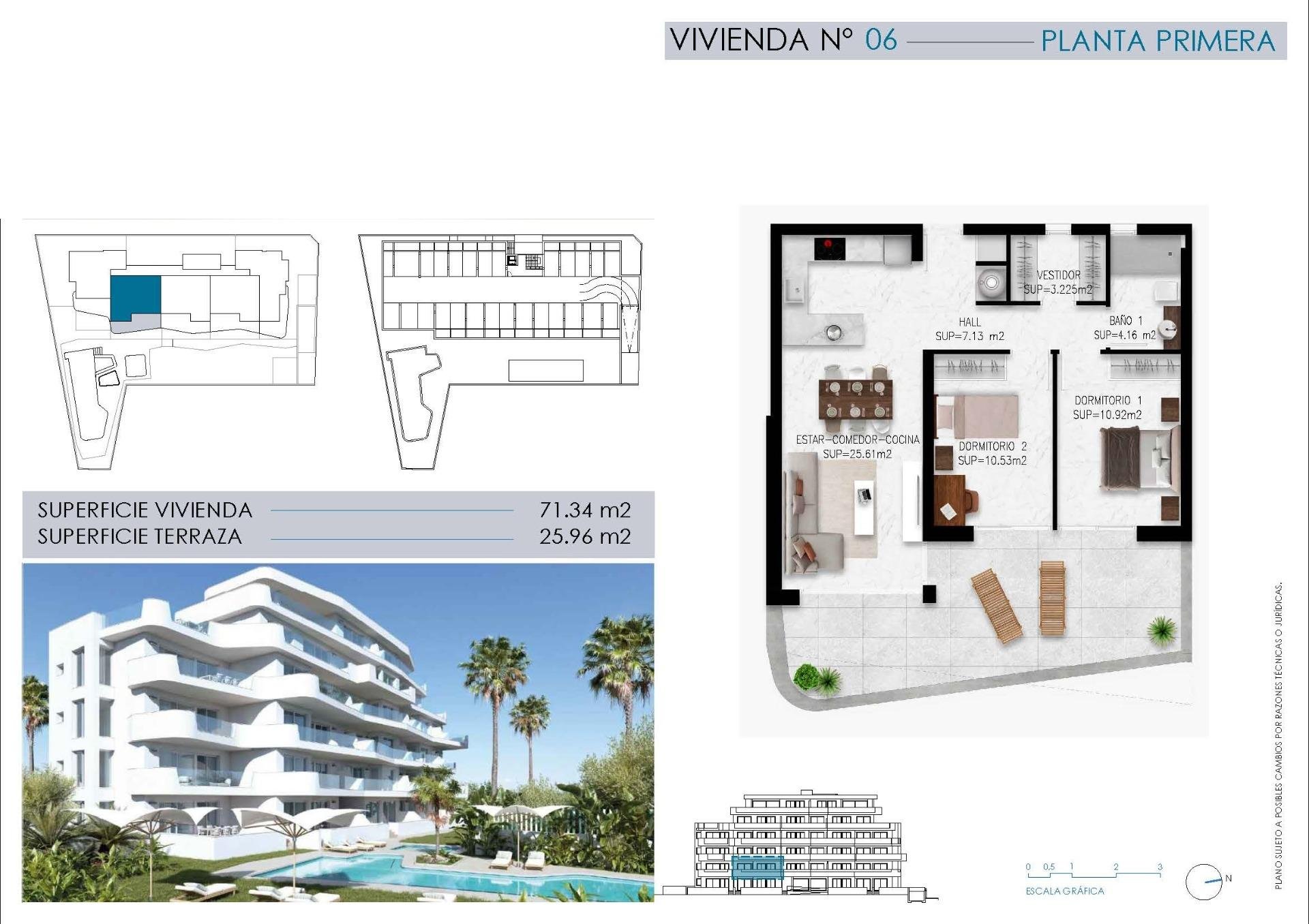 Dzīvoklis Mil Palmeras, Alicante, Spānijā 2 istabas, 71 m2 Nr. 136934