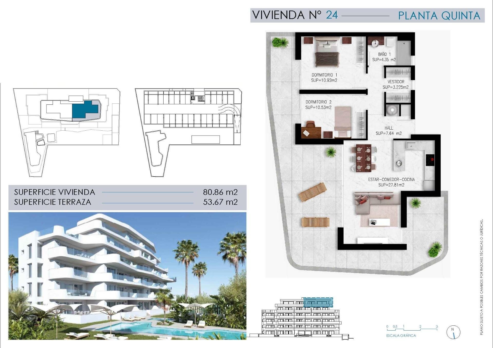 Huoneisto Mil Palmeras, Alicante, Espanja 2 makuuhuonetta, 80 m2 No. 136935