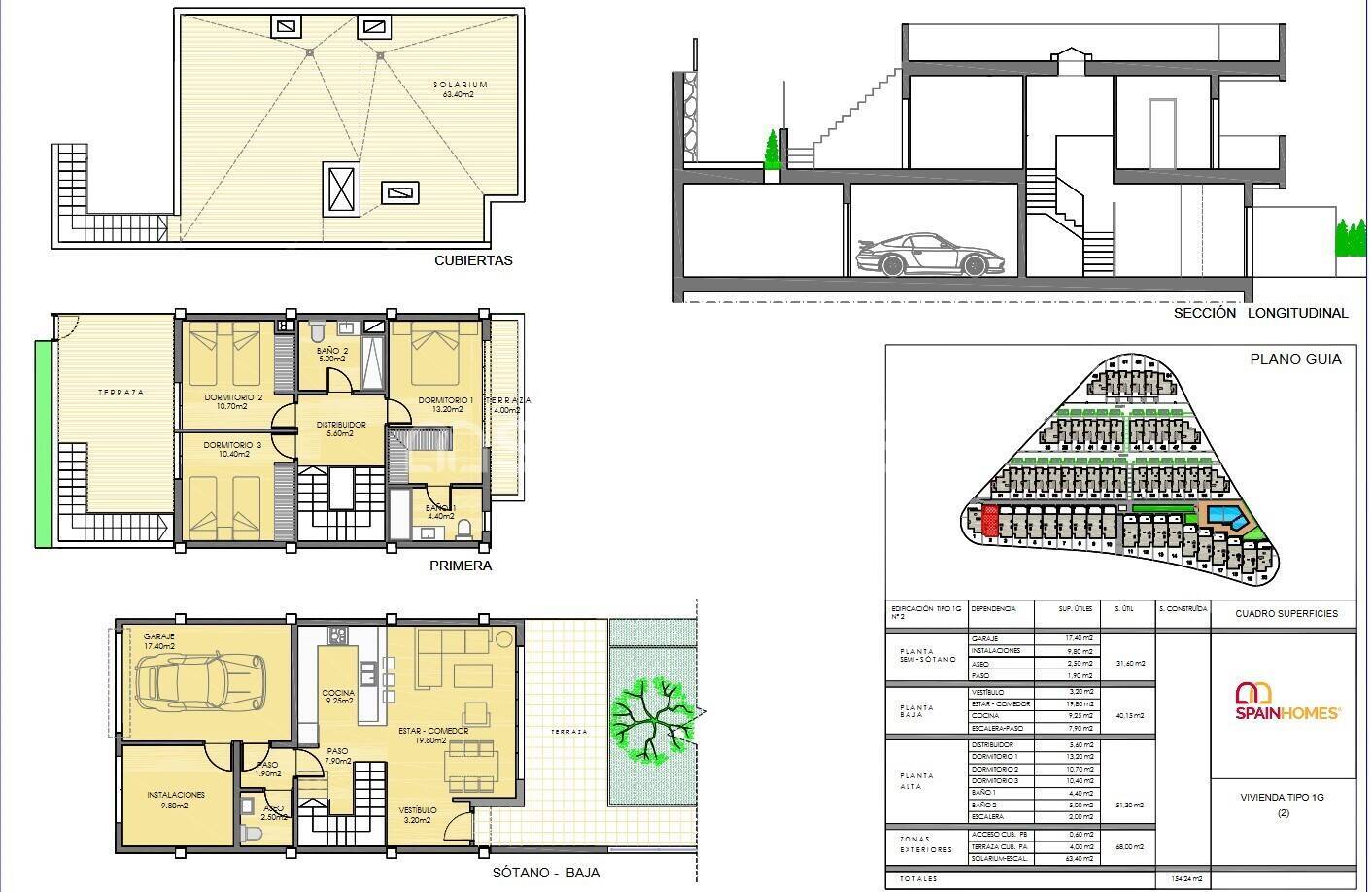 Villa en Monforte del Cid, Alicante, España 3 dormitorios, 125 m2 No. 73250