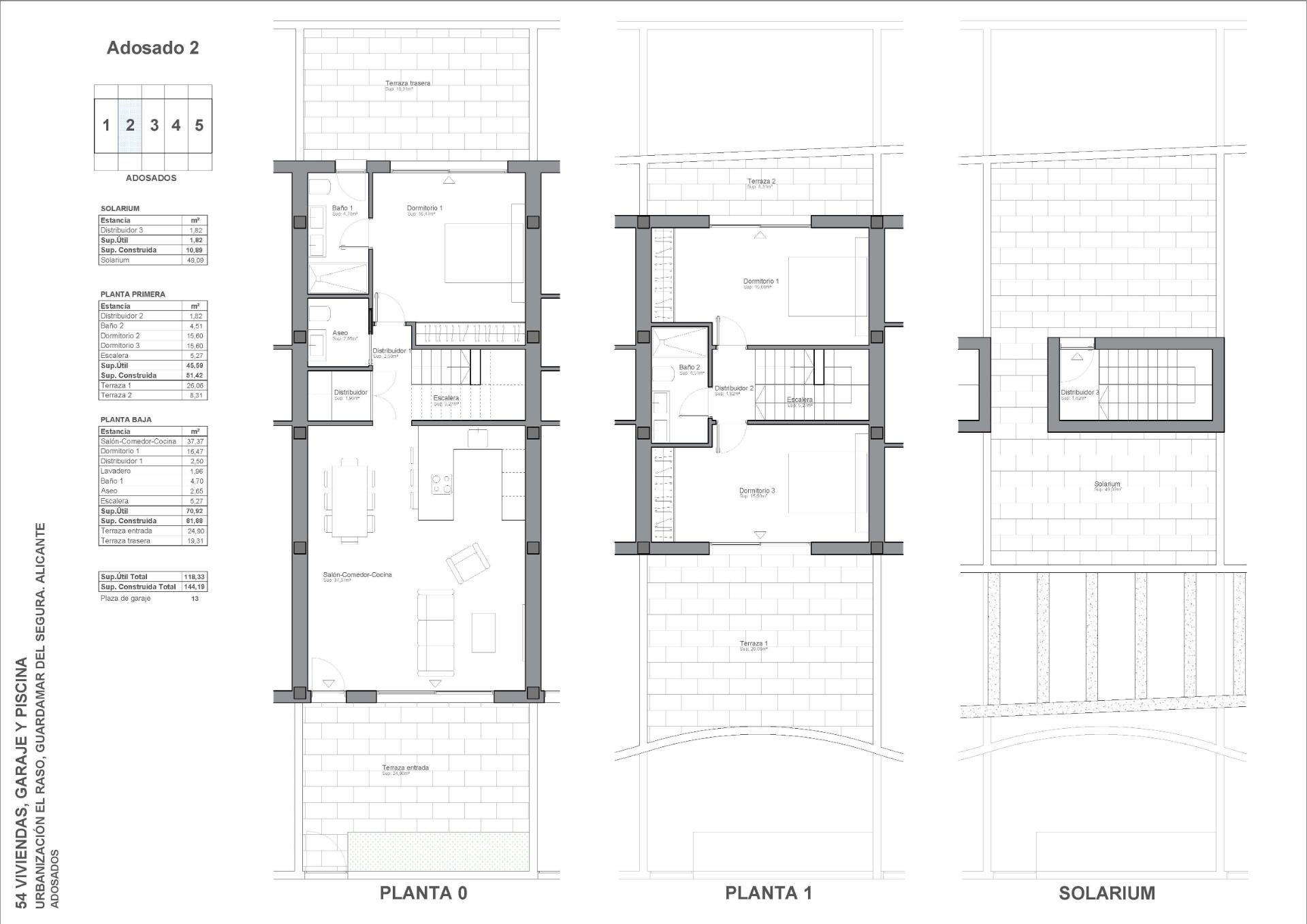 Duplex in Guardamar del Segura, Alicante, Spain 3 bedrooms, 144 sq.m. No. 193077