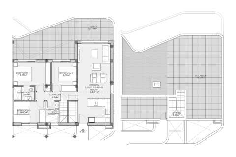Планировка Квартиры «3BR-2» 3 спальни в ЖК SERENA BREEZE 3