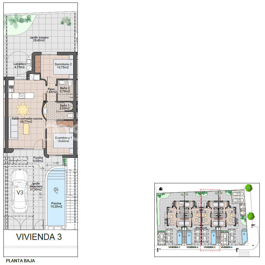 Huoneisto Pilar de la Horadada, Alicante, Espanja 2 makuuhuonetta, 62 m2 No. 178234