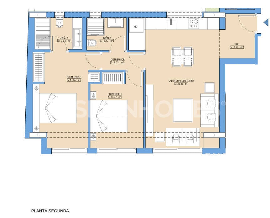 Apartamento en Málaga, España 3 dormitorios, 84 m2 No. 182000