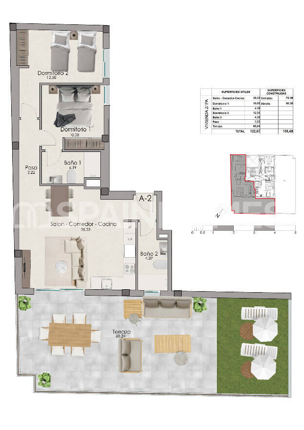 Apartment in Santa Pola, Alicante, Spain 3 bedrooms, 72 sq.m. No. 181997