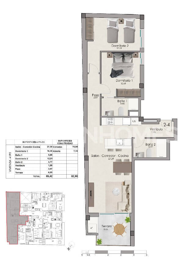 Apartment in Santa Pola, Alicante, Spain 3 bedrooms, 72 sq.m. No. 181997