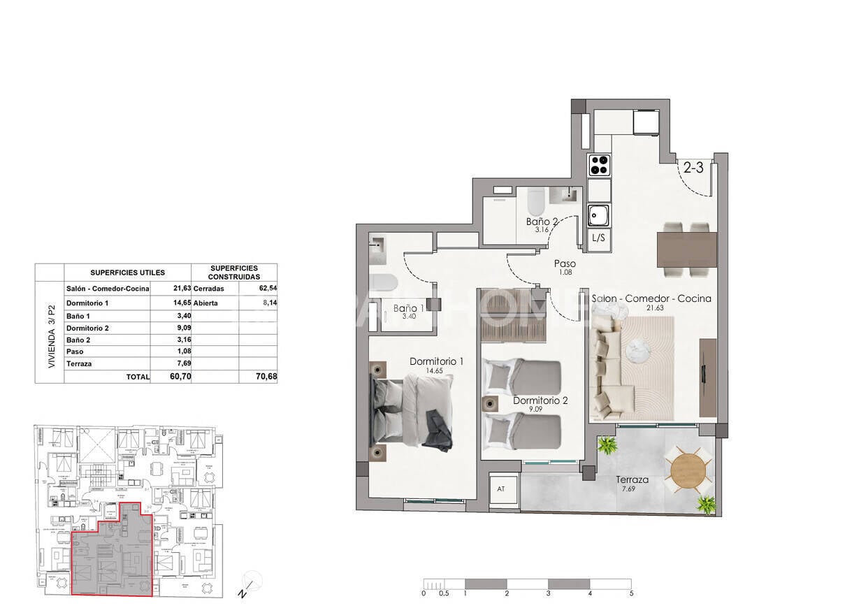 Apartment in Santa Pola, Alicante, Spain 3 bedrooms, 72 sq.m. No. 181997