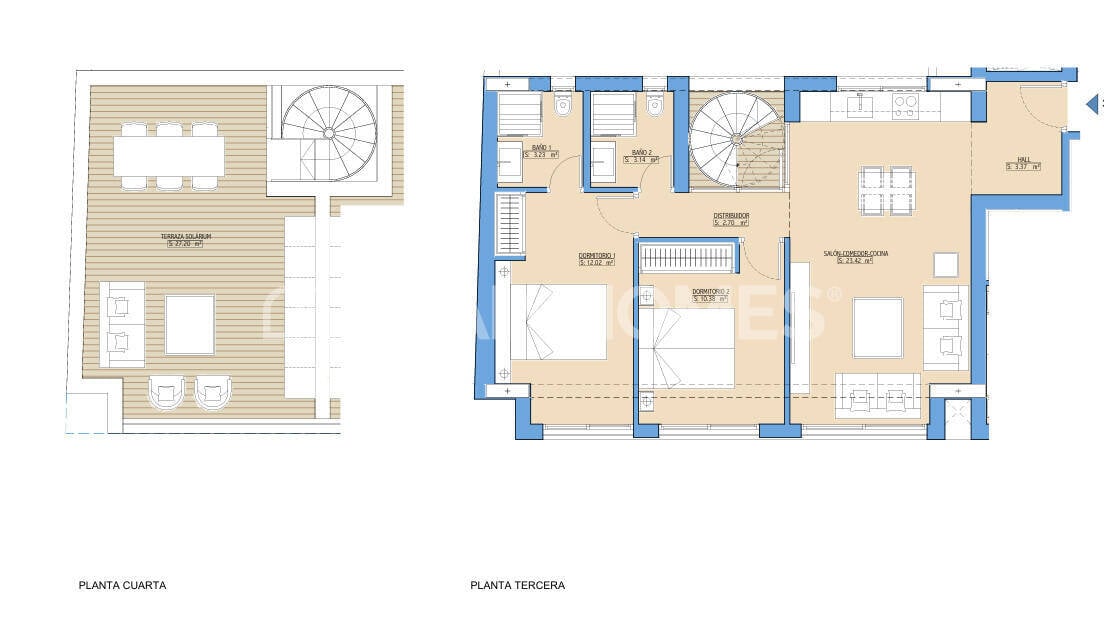 Penthouse à Malaga, Espagne 2 chambres, 64 m2 No. 182001