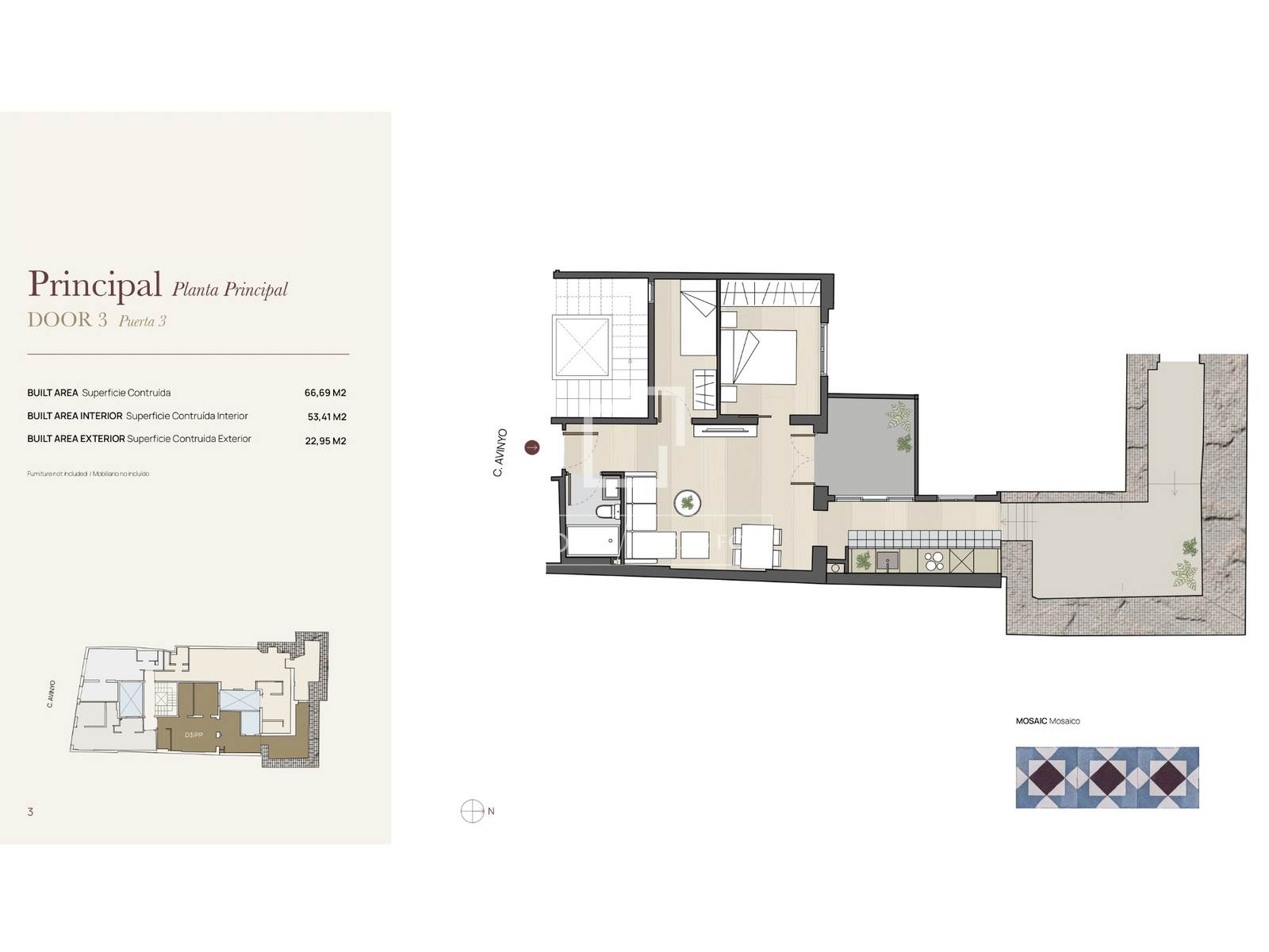 Dzīvoklis Barcelona, Spānijā 2 istabas, 66 m2 Nr. 161456