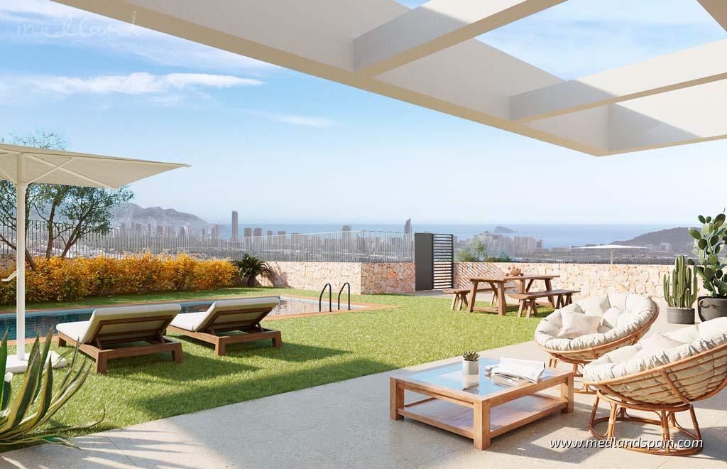 Villa i Finestrat, Alicante, Spanien 4 sovrum, 157 kvm. Nr. 105151