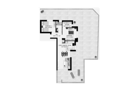Apartment floor plan «2BR-70», 2 bedrooms in VIVA LIFE BEACH