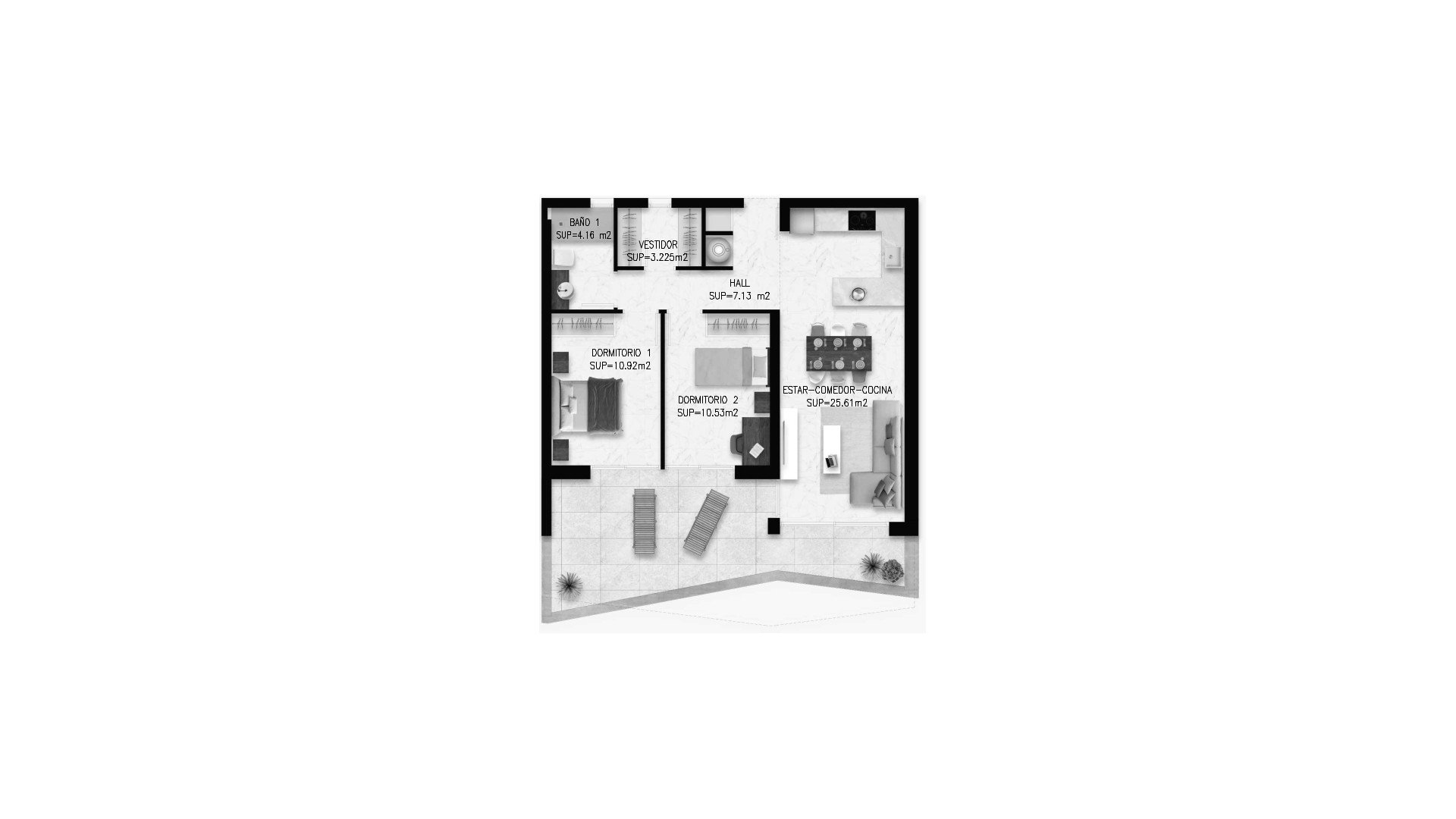 Apartamento en VIVA LIFE BEACH, Torre de la Horadada, Alicante, España 2 dormitorios, 70.15 m2 No. 166828