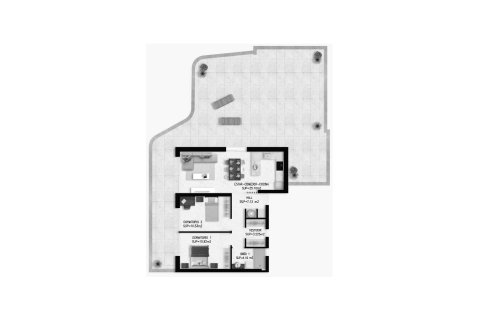 Apartment floor plan «2BR-71», 2 bedrooms in VIVA LIFE BEACH