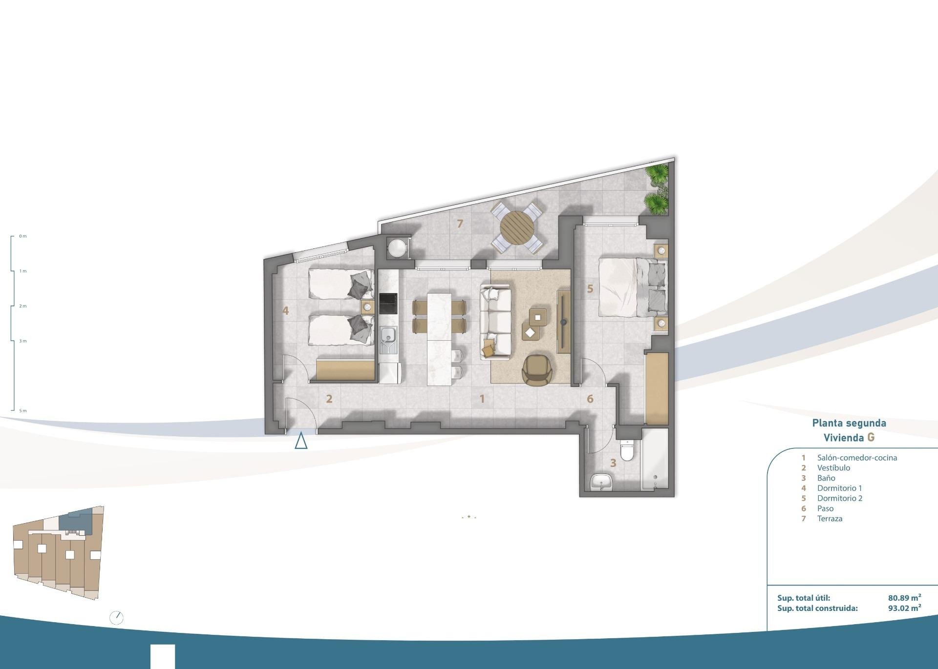 Appartamento a San Pedro del Pinatar, Murcia, Spagna 2 camere da letto, 78 mq. N° 142074
