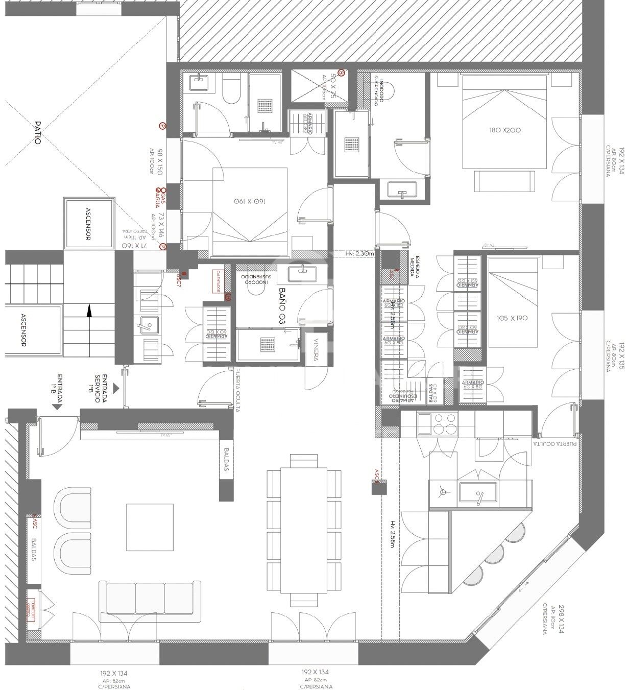 Apartamento en Madrid, España 3 dormitorios, 136 m2 No. 156679