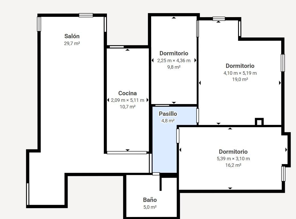 Wohnung in Segorbe, Castellon, Spanien 2 Schlafzimmer, 105 m2 Nr. 194957