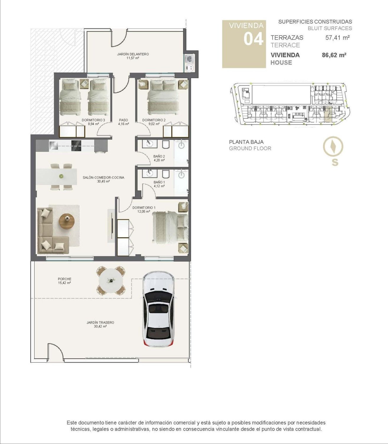 Bungalow à Pilar de la Horadada, Alicante, Espagne 3 chambres, 83 m2 No. 193118