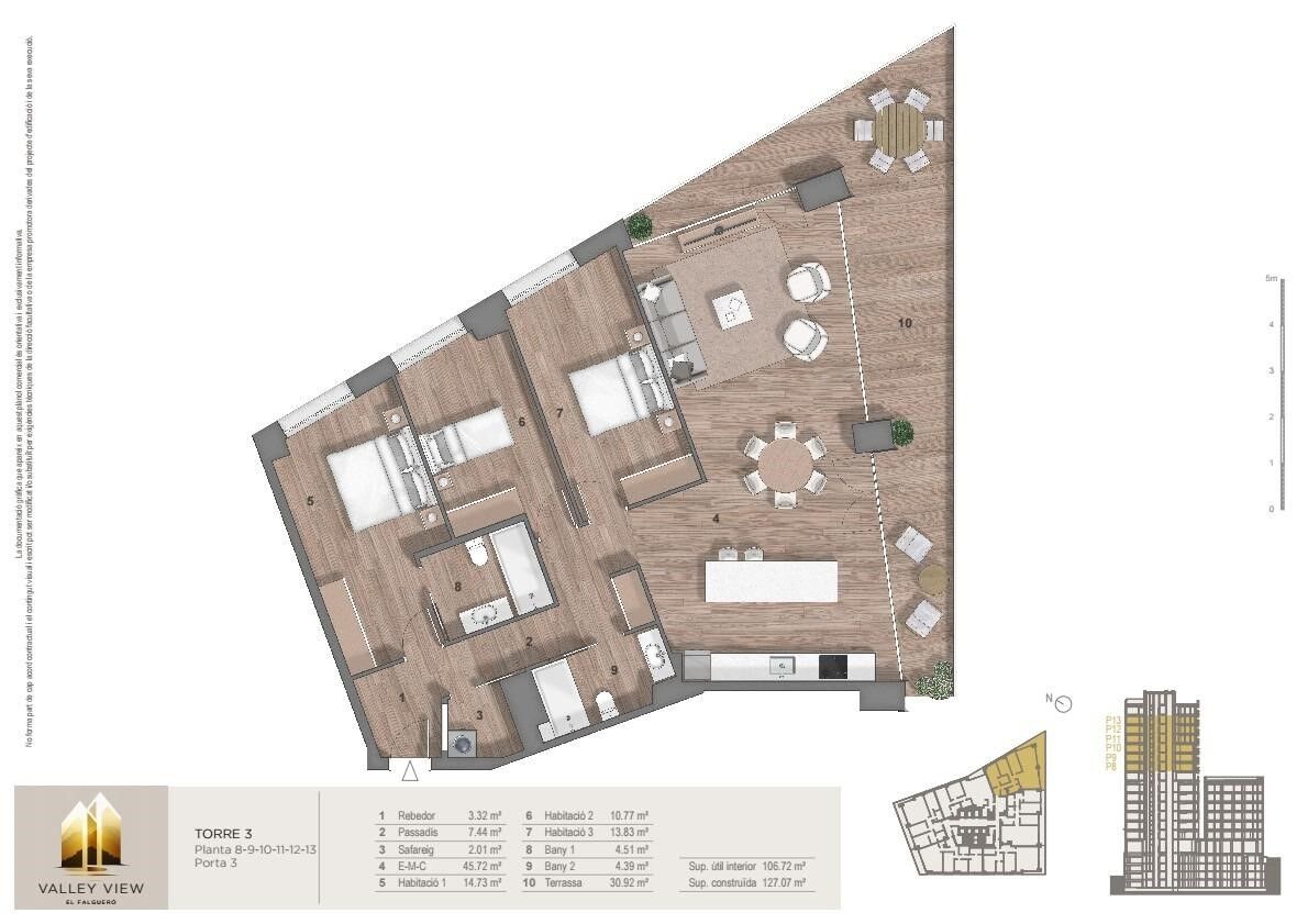 Wohnung in Principado De Andorra (Ninguna Poblacion Tiene C.P.), Lleida, Spanien 3 Schlafzimmer, 158 m2 Nr. 178949