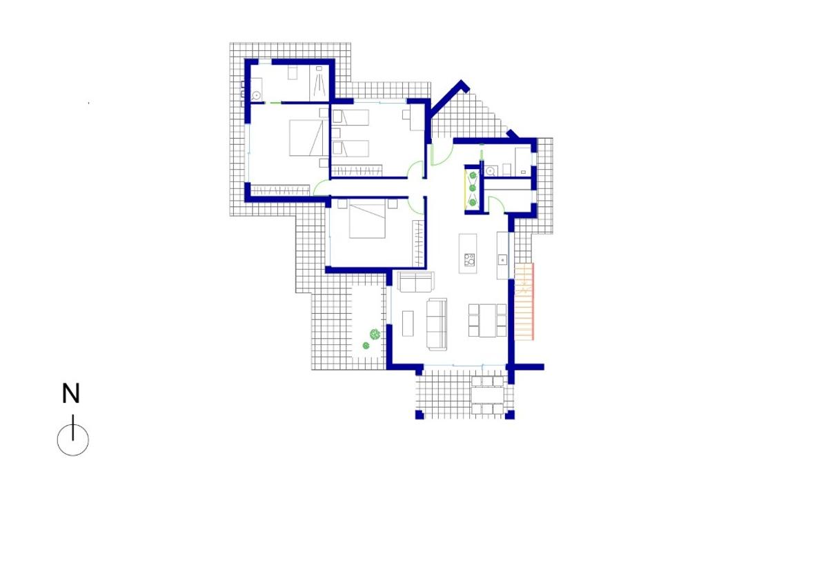 Villa i Calpe, Alicante, Spanien 3 sovrum, 164 kvm. Nr. 80635