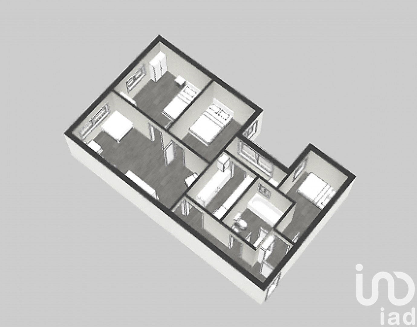 Wohnung in Vilanova i la Geltru, Barcelona, Spanien 3 Schlafzimmer, 69 m2 Nr. 186061
