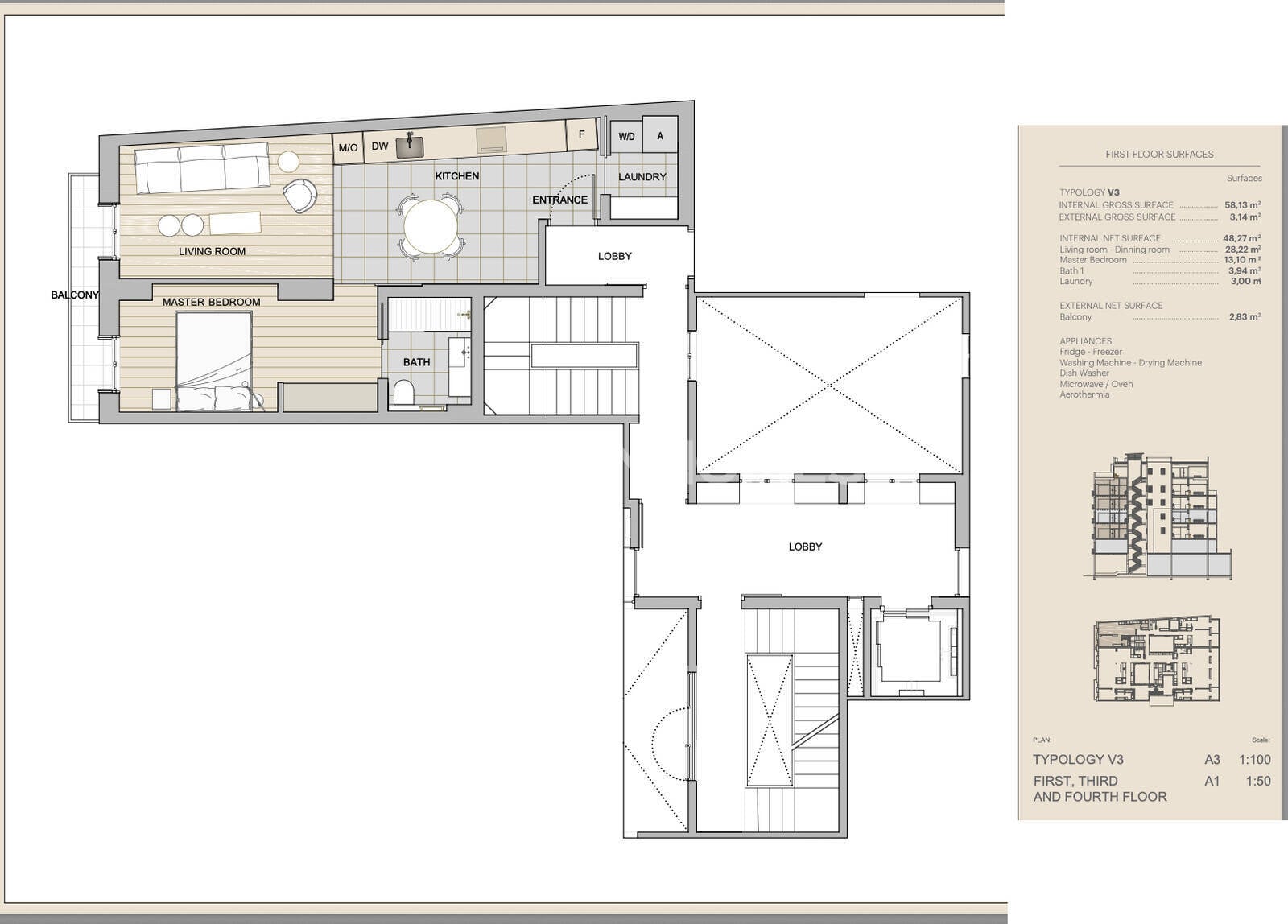 Wohnung in Barcelona, Spanien 2 Schlafzimmer, 150 m2 Nr. 138646