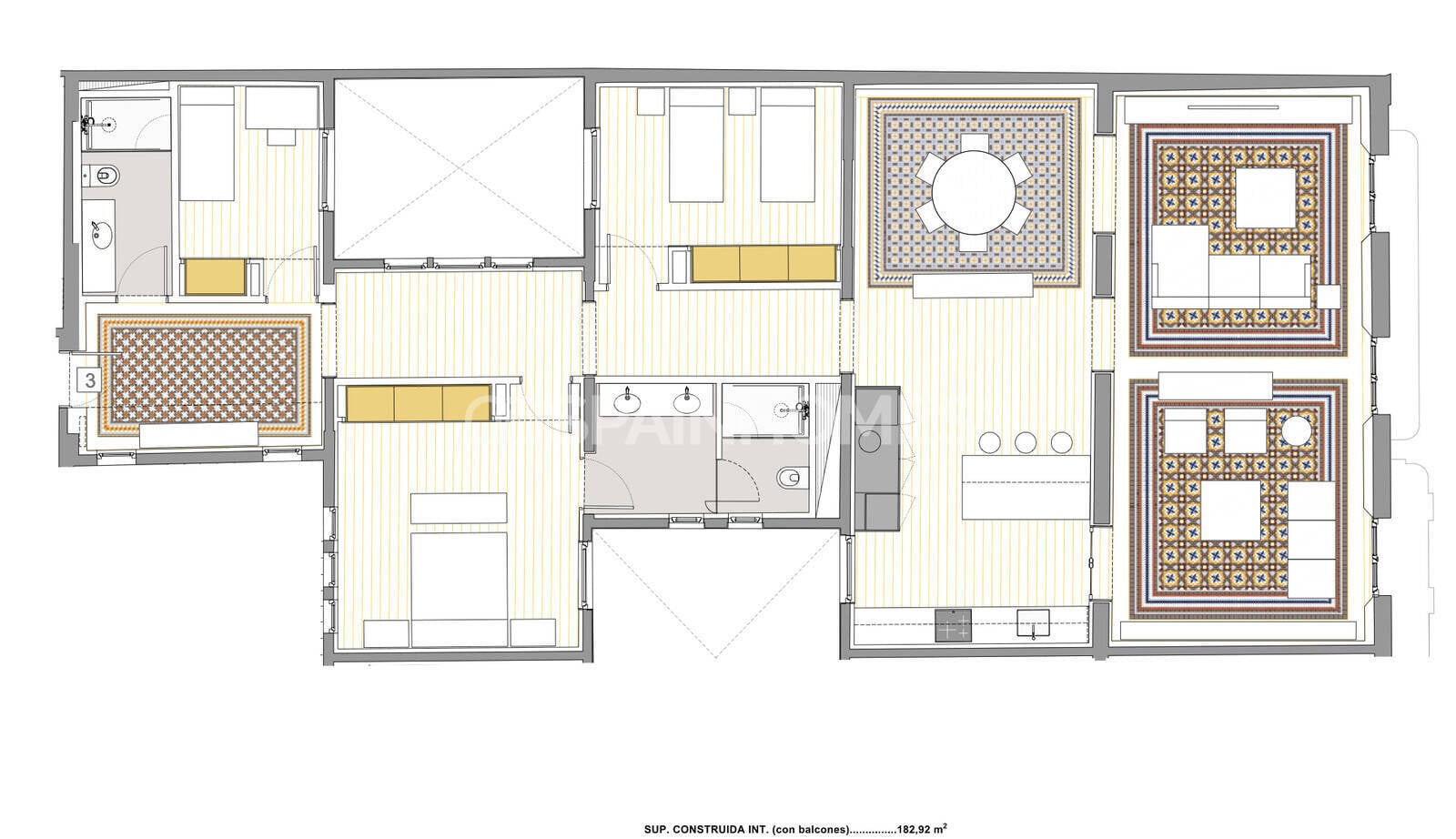 Apartament w Barcelona, Hiszpania 3 sypialnie, 188 mkw. nr 138644