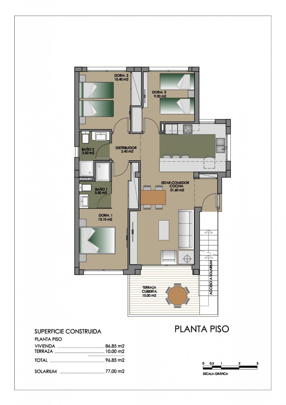 Bungalow in San Miguel de Salinas, Alicante, Spanien 3 Schlafzimmer, 92 m2 Nr. 165075