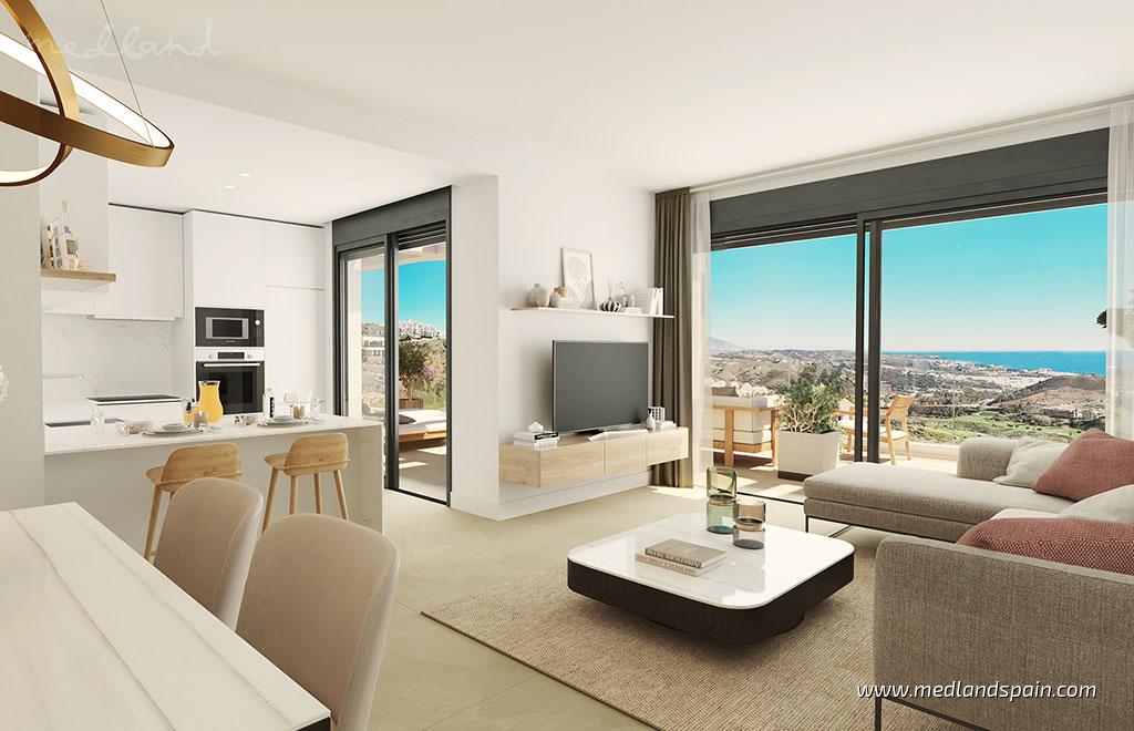 Apartament w Mijas Costa, Malaga, Hiszpania 2 sypialnie, 86 mkw. nr 66683