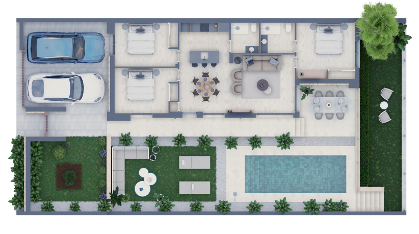 Вилла в Финестрат, Аликанте, Испания 3 спальни, 94м2 №114615