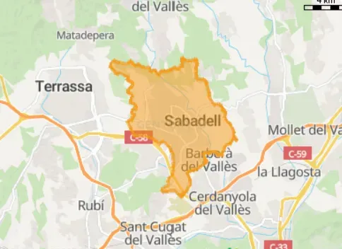 Lägenhet i Sabadell, Barcelona, Spanien 3 sovrum, 74 kvm. Nr. 191270