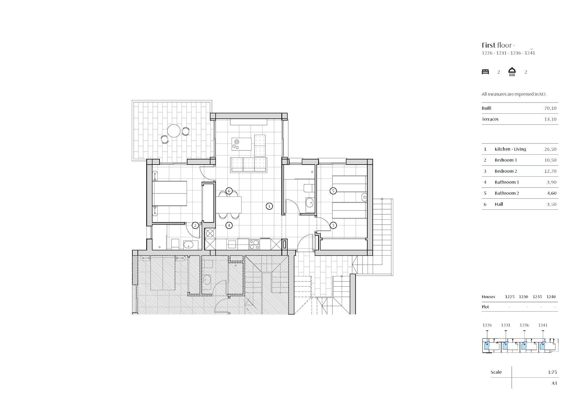 Bungalow a Algorfa, Alicante, Spagna 2 camere da letto, 72 mq. N° 103463