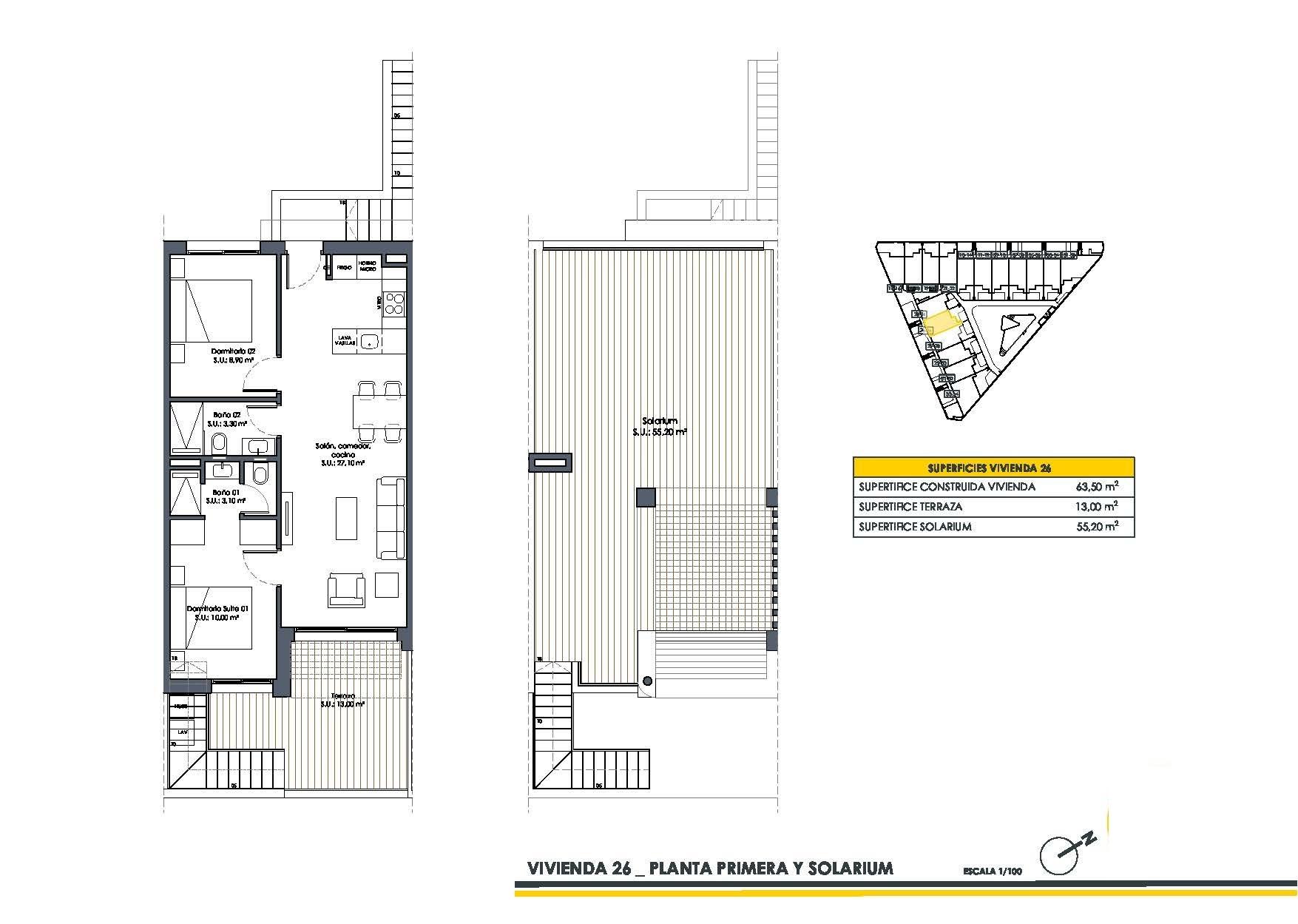 Bungalowi San Fulgencio, Alicante, Espanja 2 makuuhuonetta, 63 m2 No. 135360