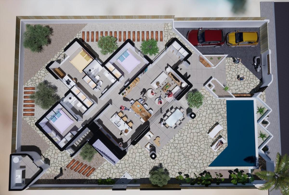 Villa i Polop, Alicante, Spanien 3 sovrum, 442 kvm. Nr. 80729