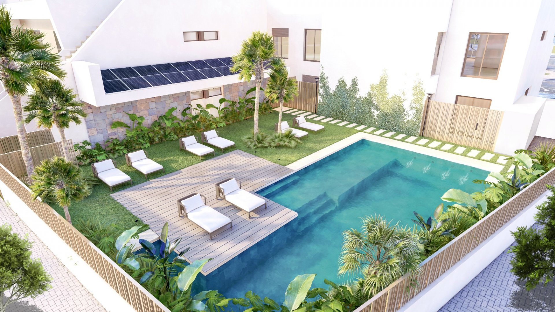 Bungalow i San Pedro del Pinatar, Murcia, Spanien 3 sovrum, 83 kvm. Nr. 96664