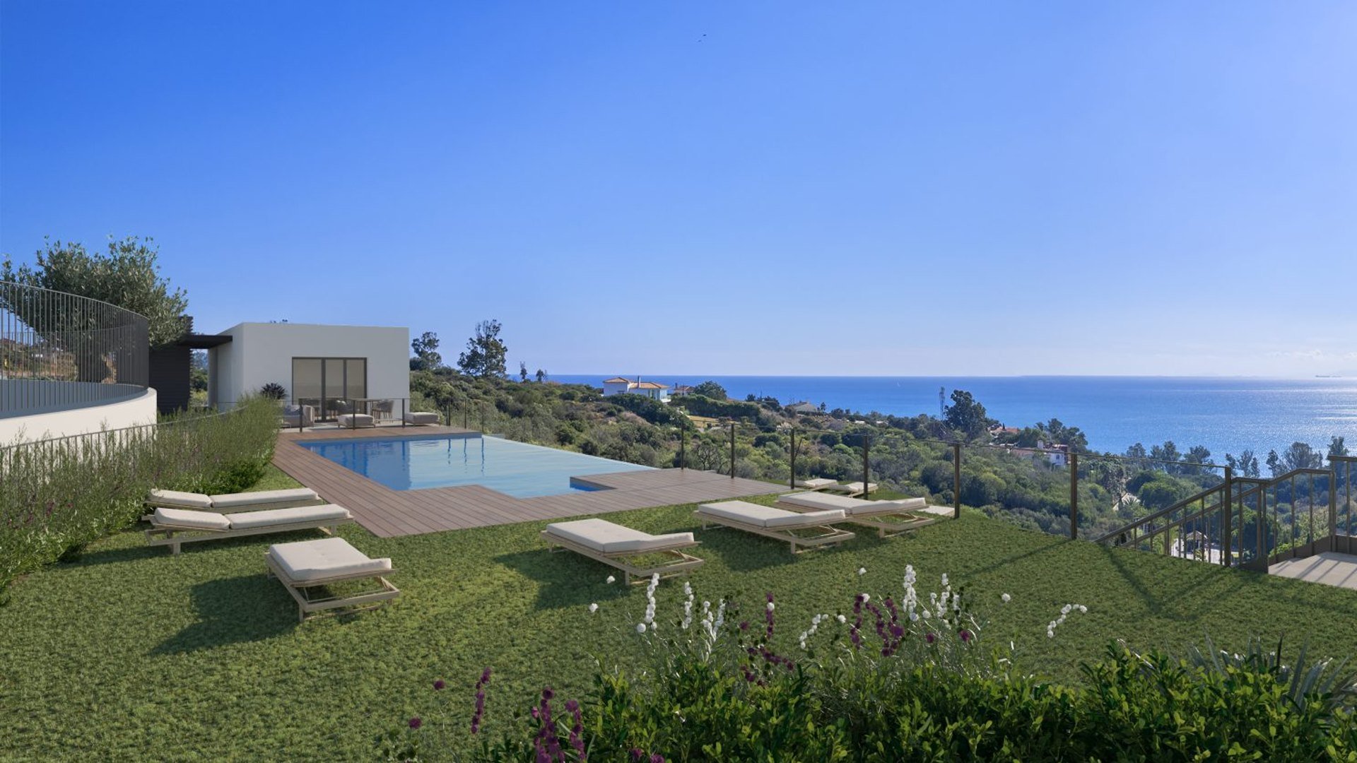 Radhus i Blue View Heights, Manilva, Malaga, Spanien 4 sovrum, 159 kvm. Nr. 65808
