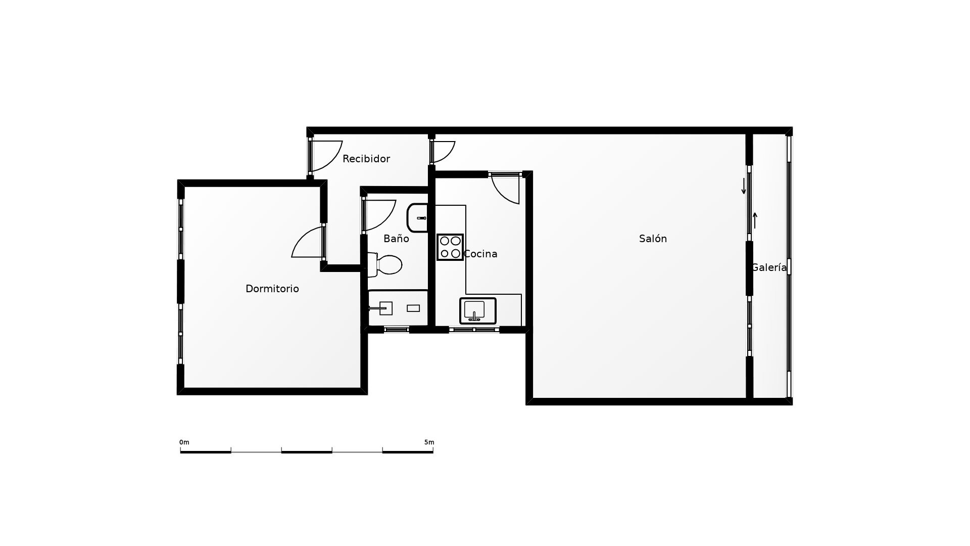 Dzīvoklis Badalona, Barcelona, Spānijā 1 istaba, 44 m2 Nr. 191396