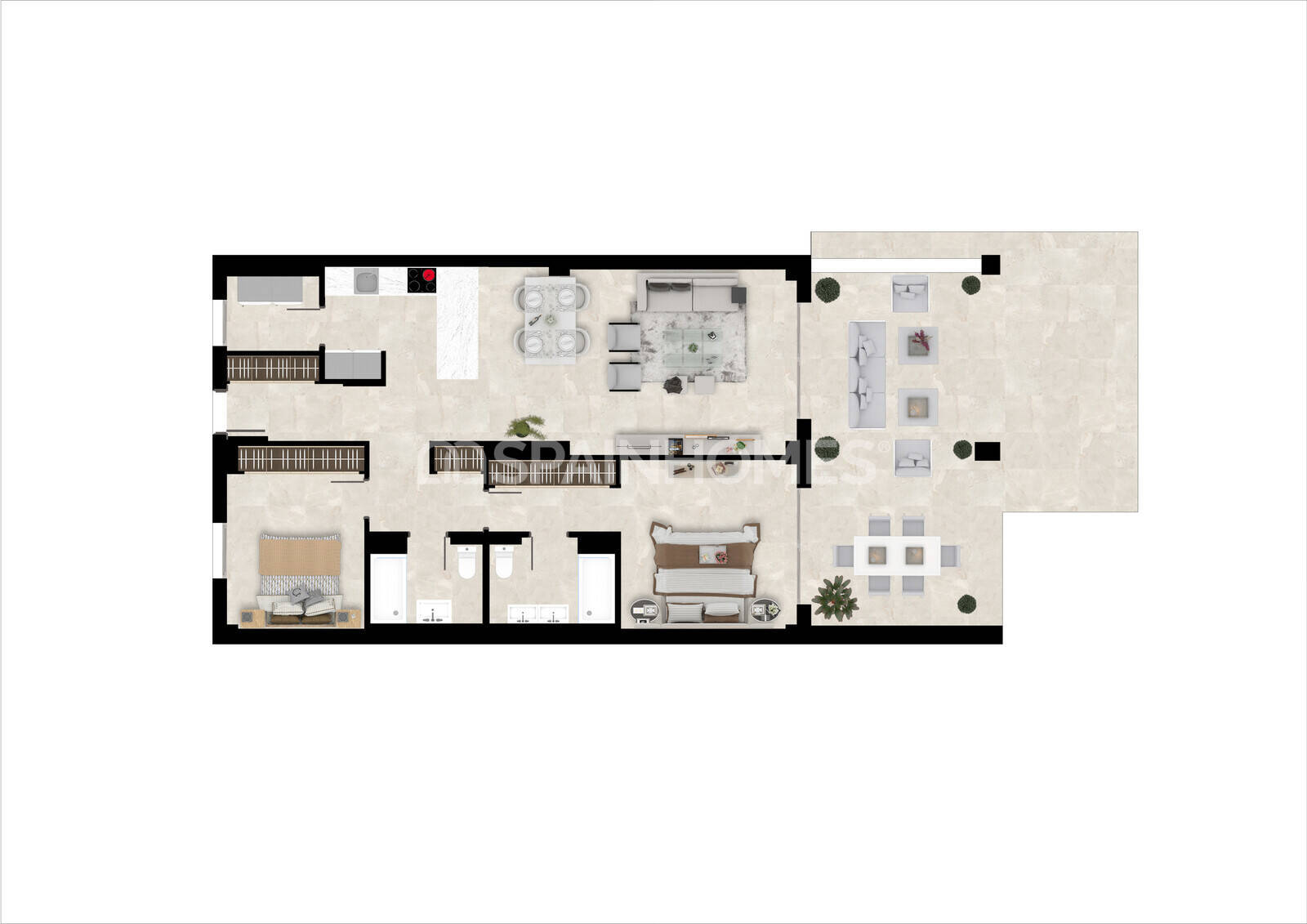 Attico a Benahavis, Malaga, Spagna 3 camere da letto, 119 mq. N° 155720