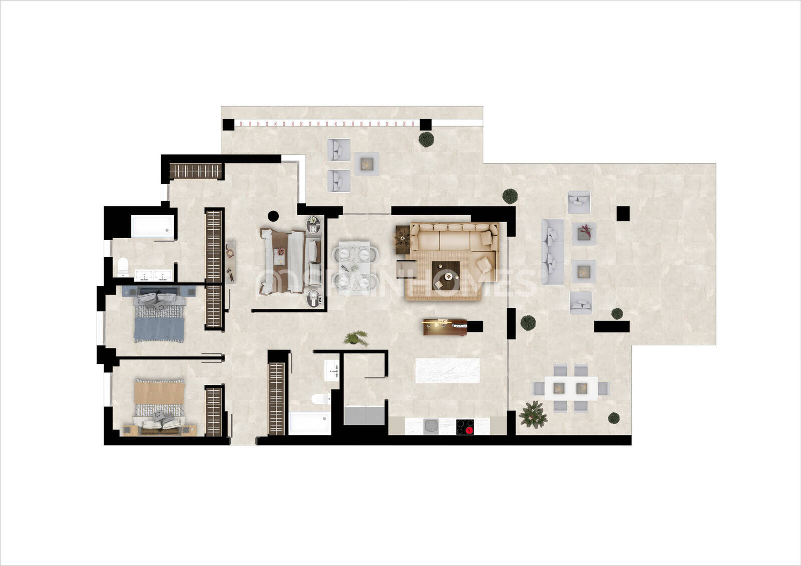 Attico a Benahavis, Malaga, Spagna 3 camere da letto, 119 mq. N° 155720