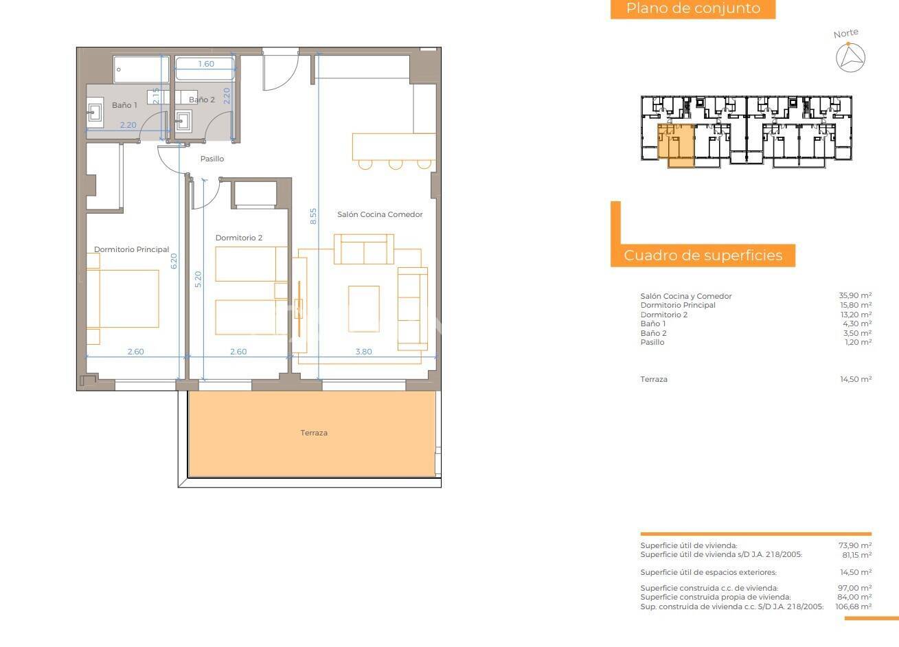 Dzīvoklis Mijas, Malaga, Spānijā 3 istabas, 125 m2 Nr. 75110