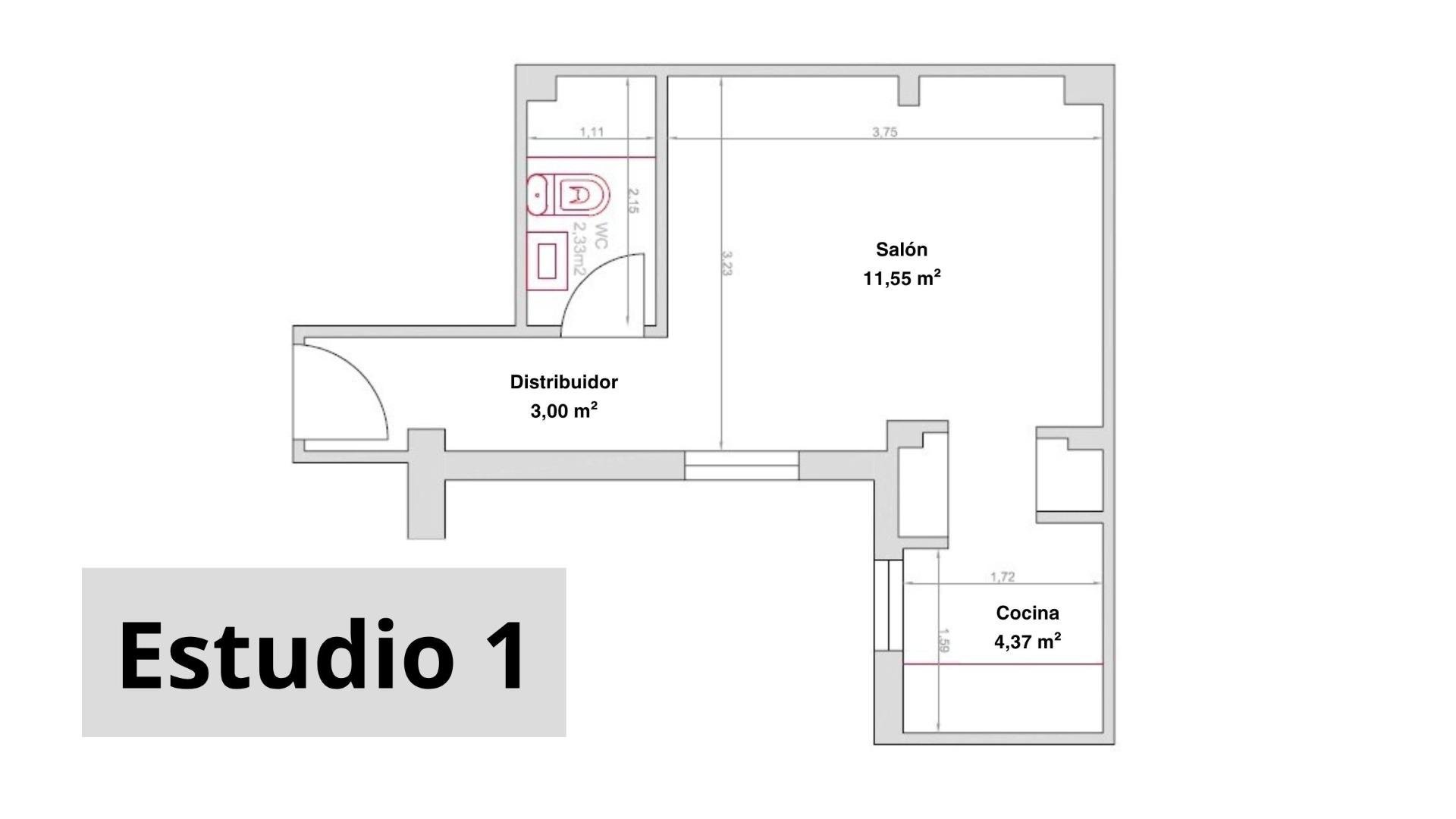 Apartment à Madrid, Espagne 42 m2 No. 165769