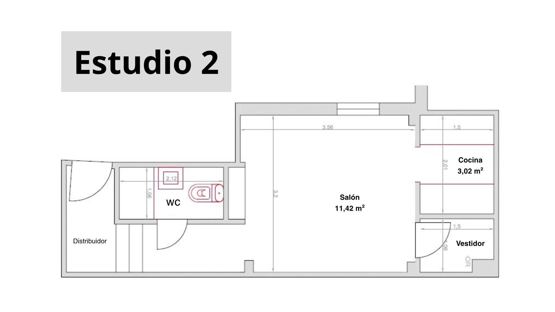Apartment à Madrid, Espagne 42 m2 No. 165769