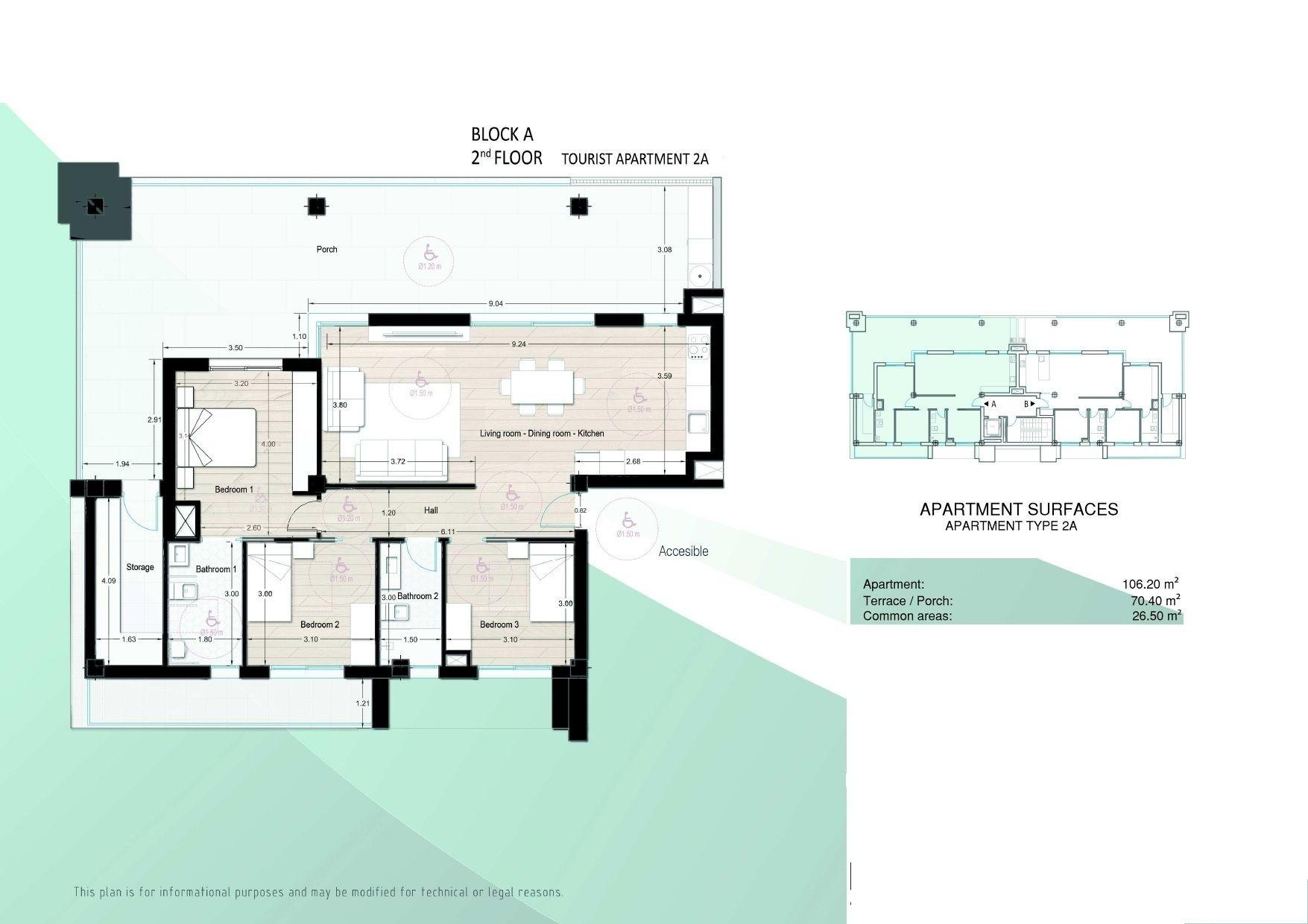 Dzīvoklis Los Alcazares, Murcia, Spānijā 3 istabas, 106 m2 Nr. 187336